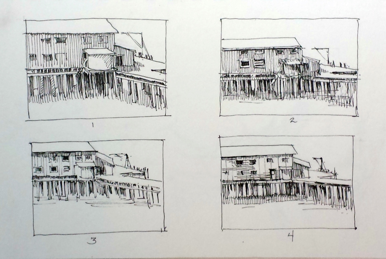 3rd Point Perspective Drawing Sketch - Drawing Skill